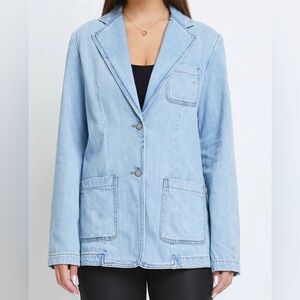 Light Wash Denim Blazer